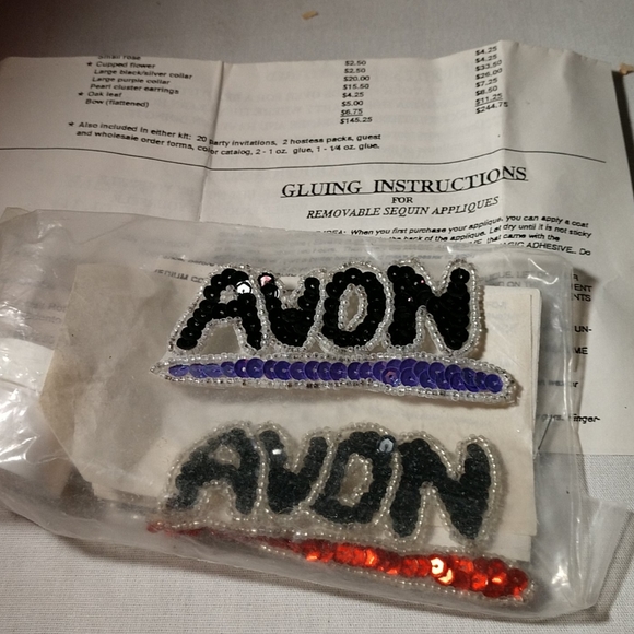 Avon Set of Two Sequin Glue-On Avon Patches - Picture 6 of 7